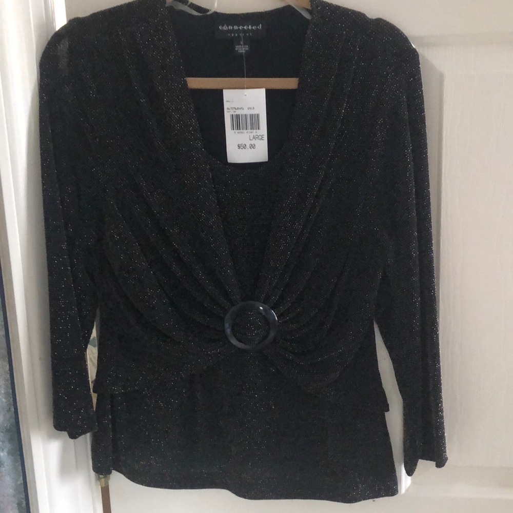 Sparkling, very comfortable evening top.